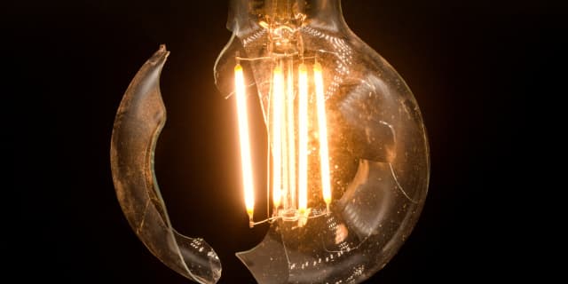 Broken lightbulb